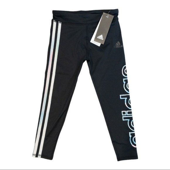 ADIDAS Girl's Hyperreal Aeroready Graphic Tights - SIZE 5 - Picture 2 of 2